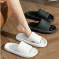 thumbnail image 4 of New Platform Thick Bathroom Home Slippers Women Cloud Slippers Soft Sole EVA Indoor Sandals Flip Flop Men Slippers (black,42-43(fit41-42)), 4 of 7