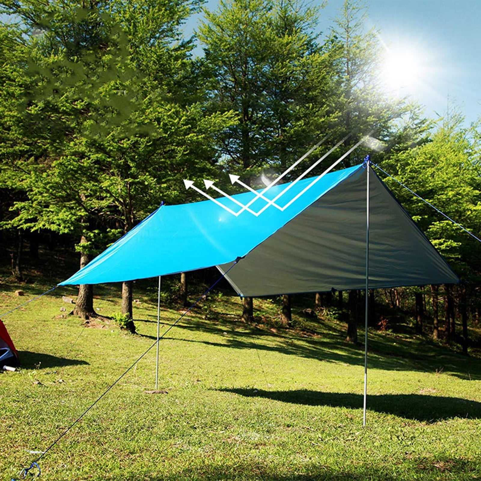 Visland Camping Tarp with Storage Bag Waterproof, Hammock Visland Camping Tarp with Storage Bag Waterproof, Hammock
