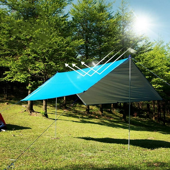 leaveforme Camping Tarp with Storage Bag Waterproof, Hammock Rain Fly Tarp,Lightweight Tent Tarp,Easy Set Up Camping Shelter Canopy for Outdoor Backpacking,Hiking,Survival Gear