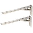 thumbnail image 1 of Soportes De Estante Plegables Resistentes De 2 Piezas - Soporte De Estante Plegable De Estante Triangular de material acero Inoxidable Resistente (plata) - 12 pulgadas perfecl Soporte de estante de pared, 1 of 8