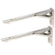 thumbnail image 1 of Soporte de estante de pared Soportes De Estante Plegables Resistentes De 2 Piezas - Soporte De Estante Plegable De Estante Triangular de material acero Inoxidable Resistente (plata) - Fanmusic Soporte de estante de pared, 1 of 7