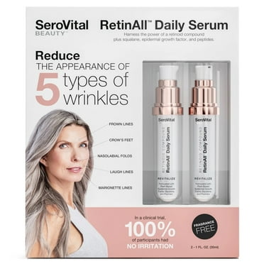 SeroVital Beauty RetinAll Daily Serum for Women, 1 Fluid Ounce (Pack of 2)