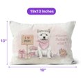 thumbnail image 4 of Happy Mother's Day West Highland White Terrier Love Dog Mom Heart Flower Pillow Cushion Double Sided Westie Westy Dog Lover Throw Pillow - 12004, 4 of 4