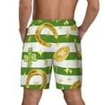 thumbnail image 4 of Uemuo Watercolor St Patrick Day Pattern Mens Swim Trunks Quick Dry Board Shorts with Mesh Lining, Stretch Beach Shorts Quick Dry No-Chafing Board Shorts-X-Large, 4 of 9