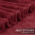 thumbnail image 4 of Howarmer Wine Red Fuzzy Bed Blanket, Throw Twin Soft Flannel Fleece Blankets, All Season Lightweight Warm Bed Throws, 60 x 80 Inch, 4 of 7