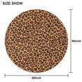 thumbnail image 6 of Brown and Black Leopard Print Round Tablecloth 60"x60",Wrinkle Wipeable Table Cloth for Kitchen Dining Room Picnic Patio Party, 6 of 6