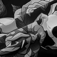 thumbnail image 5 of Homewish Halloween Skull Skeleton Kitchen Curtains,Retro Rose Floral Black Out Curtains Pack of 2 (42x63 Each),Gray, 5 of 6