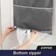 thumbnail image 4 of Dirty Clothes Storage Bag Basket Frame Bucket Foldable Mesh Laundry Bathroom Wall Hanging Household Clothing Organizer with Hook, 4 of 5