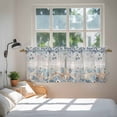 thumbnail image 3 of Blue Beige Coastal Tier Curtains 24 Inch Length, Beach Starfish Summer Eucalyptus Vintage Cafe Short Curtains for Bathroom Over Sink, Small Kitchen Curtain Light Filtering Drapes 2 Panels 27.5"Wx24"L, 3 of 8