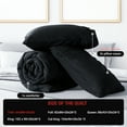thumbnail image 4 of Yalamila Full Size Comforter Set 3-Piece All-Season Down Alternative Reversible Comforter Set,Dark Black,200GSM Cooling Quilted Duvet Insert, 95GSM Soft Cover Bed in a Bag, 4 of 7