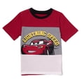 thumbnail image 5 of Disney 2-Piece Boys Short Set – Cars Lightning McQueen Crew Neck T-Shirt and Shorts Outfit (Red, 5), 5 of 6