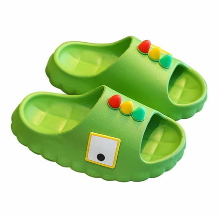 

Kids Dinosaur Slippers Cute Cartoon Pattern Non-Slip Open Toe Shower Cloud Slides Indoor Outdoor Beach Shoes Sandals for Boys Girls