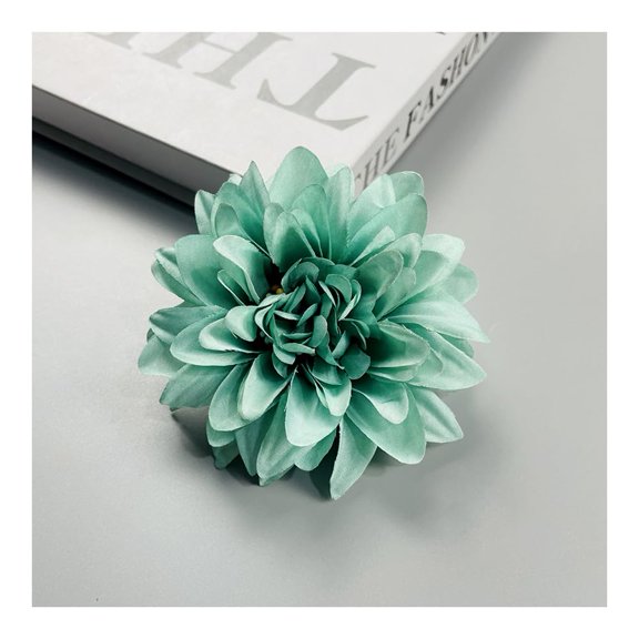 10 Pcs Artificial Silk Dahlia Flower Heads, 3.5 Inch Faux Flowers for Wedding Party Home Table Decoration, Purple