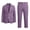 ZA-Purple-mkosplrt children's dress blazer, variant on Boys School Uniform Suit Set 2 Pieces Long Sleeve Solid Blazer and Dress Pants for Class Performance Back to School Ages 0-12 Years