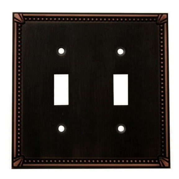 Cosmas 44031-ORB Oil Rubbed Bronze Double Toggle Switch Plate Switchplate Wall Cover