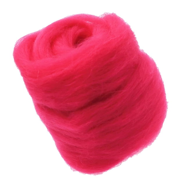 Lana de Fieltro Itinerante de Lana Suave Hecha a Mano de 10g para Material Artesanal de Fieltro de de Bricolaje Rojo cereza Macarena Wool Roving