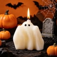 thumbnail image 6 of erdimoy 6 Styles Cute Ghost Shaped Scented Candles, 3.15 Inch Mini Halloween Decorative Wax Candles, Spooky Tabletop Tiered Tray Decor & Holiday Gift, 6 of 6