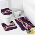 thumbnail image 4 of 4Pcs Elegant Pink & Gold Shower Curtain Sets, Bathroom Set Decor with Non-Slip Bath Mat, Toilet Lid Rug and Contour Mat, 72 x 72inch, 4 of 8