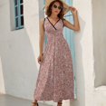 thumbnail image 5 of Rose Gold Pink Red Glitter Dress Fashion Boho Beach Long Dresses Female Party Printed Maxi Dress, 5 of 9