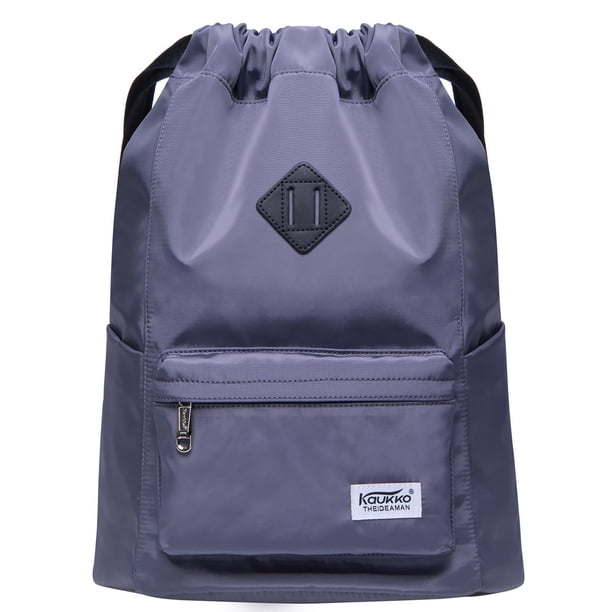 KAUKKO Cordón Deportes Mochila Gimnasio Yoga Bolsa Hombro Mochila para Hombres y Mujeres KAUKKO K2031-2-Grey