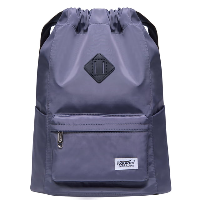 KAUKKO Cordón Deportes Mochila Gimnasio Yoga Bolsa Hombro Mochila para Hombres y Mujeres KAUKKO K2031-2-Grey