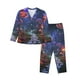 thumbnail image 1 of Balery Jungle Path Glowing Mushrooms Conjunto de Pijama con Estampado para Mujer, Conjunto de Dos Piezas con Manga Larga, Ropa de Dormir Suave con Bolsillos, Pijamas Cómodos-XX-Large, 1 of 7