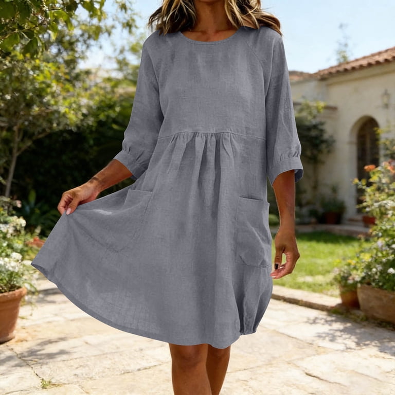 linen dress for cocktail attire Linen Blend Cocktail & Party Dresses