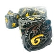 thumbnail image 3 of Juego de dados Dnd de metal con calavera hueca, juego de dados poliédricos de mazmorras y dragones, regalos D&D 7Cps, juego de dados de rol con caja de metal de regalo para tarjetas de juegos de mesa, 3 of 5