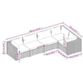 thumbnail image 3 of vidaXL 5 Piece Garden Lounge Set with Cushions Poly Rattan Grey, 3 of 4