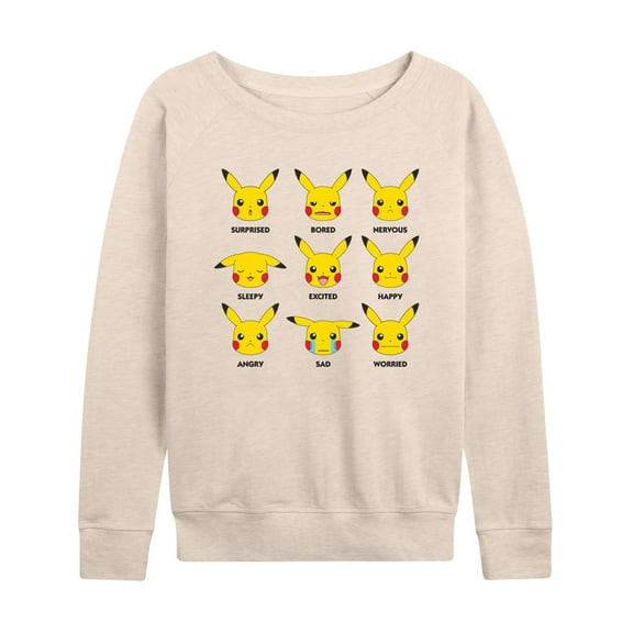 Pokémon - Moody Pikachu - Women's French Terry Long Sleeve Shirt