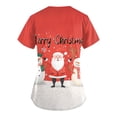 thumbnail image 3 of Garbnen Christmas Scrubs Funny Xmas Printed V Neck Short Sleeve Fall Scrubs Top for Women Nurses Working Uniforms with Pocket S-5XL, 3 of 3