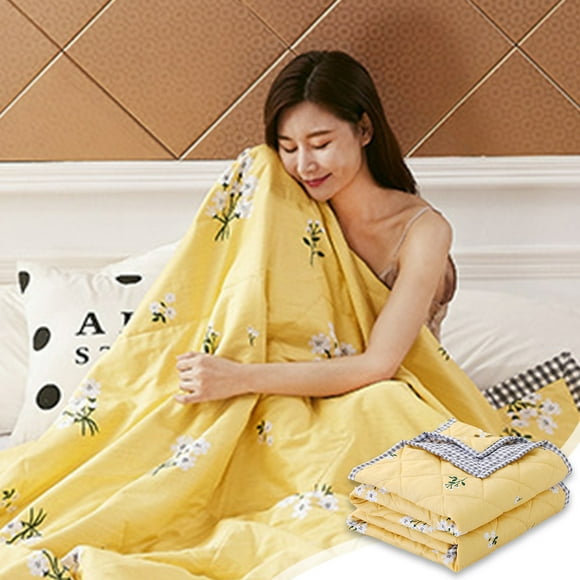 Dvkptbk Summer Cooler Quilt for Hot Sleepers and Night Sweats, Cooler Comforter - Double Sided Cold Effect Blanket Cooler Fiber,Ice Blanket for All-Season Lightweight on Clearance