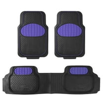 FH Group Universal Auto Floor Mats Full Set 3pcs for Car SUV Vans F11500Blue