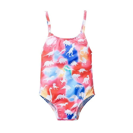 

Girls Swimsuits Two Piece Size 80 For 6 Months-12 Months Sleeveless Dinosaur Printing Beach Swimwear Girls Bathing Suits