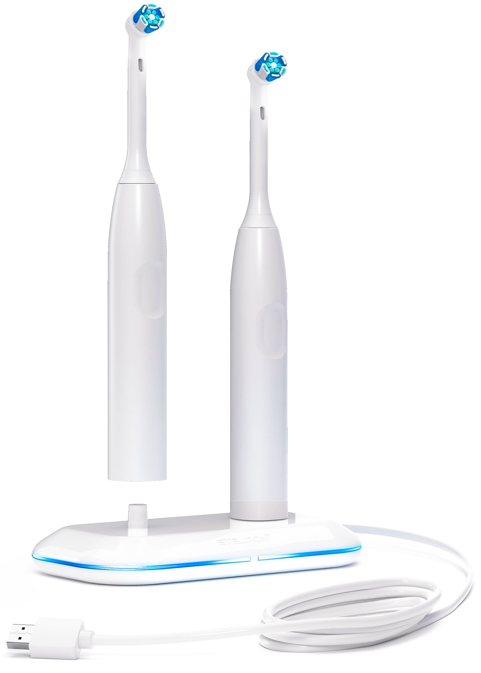 kans oog Beschrijven Steliron Dual Charger Base Holder for Oral B Toothbrush, Replacement for  Model 3757 (Works with Pro / Smart / Genius / Kids Models) - Walmart.com