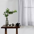 thumbnail image 5 of Fragrantex Gray Semi Sheer Curtains, 40"Wx54"L, Grommet Top - Set of 2 Panels, Faux Linen，Light Filtering, 5 of 6