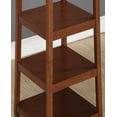 thumbnail image 3 of Roundhill Furniture Vassen Coat Rack w/ 3 Tier Storage Shelves Finish, Walnut, 3 of 4