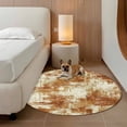 thumbnail image 2 of Brown Ombre Round Area Rug 6Ft Washable Circle Rugs for Bathroom Office, Gradient Abstract Art Vintage Non-Slip Carpet Floor Mats Indoor Outdoor Carpet Runner Aesthetic Home Decor, 2 of 8