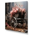 thumbnail image 2 of Designart "Pink Carriage Of Romance II" Old American Cart Wall Decor, 2 of 7