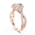 thumbnail image 3 of Zuwelria Halo Promise Ring for Women | 1.98 Ct Fine Round Cut Moissanite Diamond Ring for Wedding | 18K Rose Gold Plated 925 Sterling Silver Size 9, 3 of 8