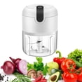 thumbnail image 1 of Mini trituradora de ajos eléctrica, procesador de alimentos, picadora de carne con carga USB, 1 of 5