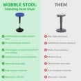 thumbnail image 3 of Wobble Stool Standing Desk, Flexible Seating Adjustable Office Ergonomic Stool, Wobble Stools for Classroom Seating, Active ADHD Chair Wobble Chairs, 3 of 9