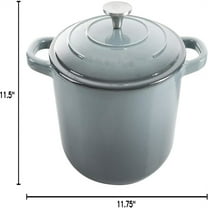5 Quart Enameled Cast Iron Round Dutch Oven, Slate Gray