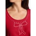 thumbnail image 5 of Jessica London Women's Plus Size Sparkle Bow Tee, 5 of 5