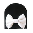 thumbnail image 1 of Sonducket Gorros de bebé con lazo, gorros para recién nacidos, regalos de cumpleaños, accesorios cómodos para niños pequeños, suministros de Sombreros nudo blanco negro Sonducket AP009361-23B, 1 of 5