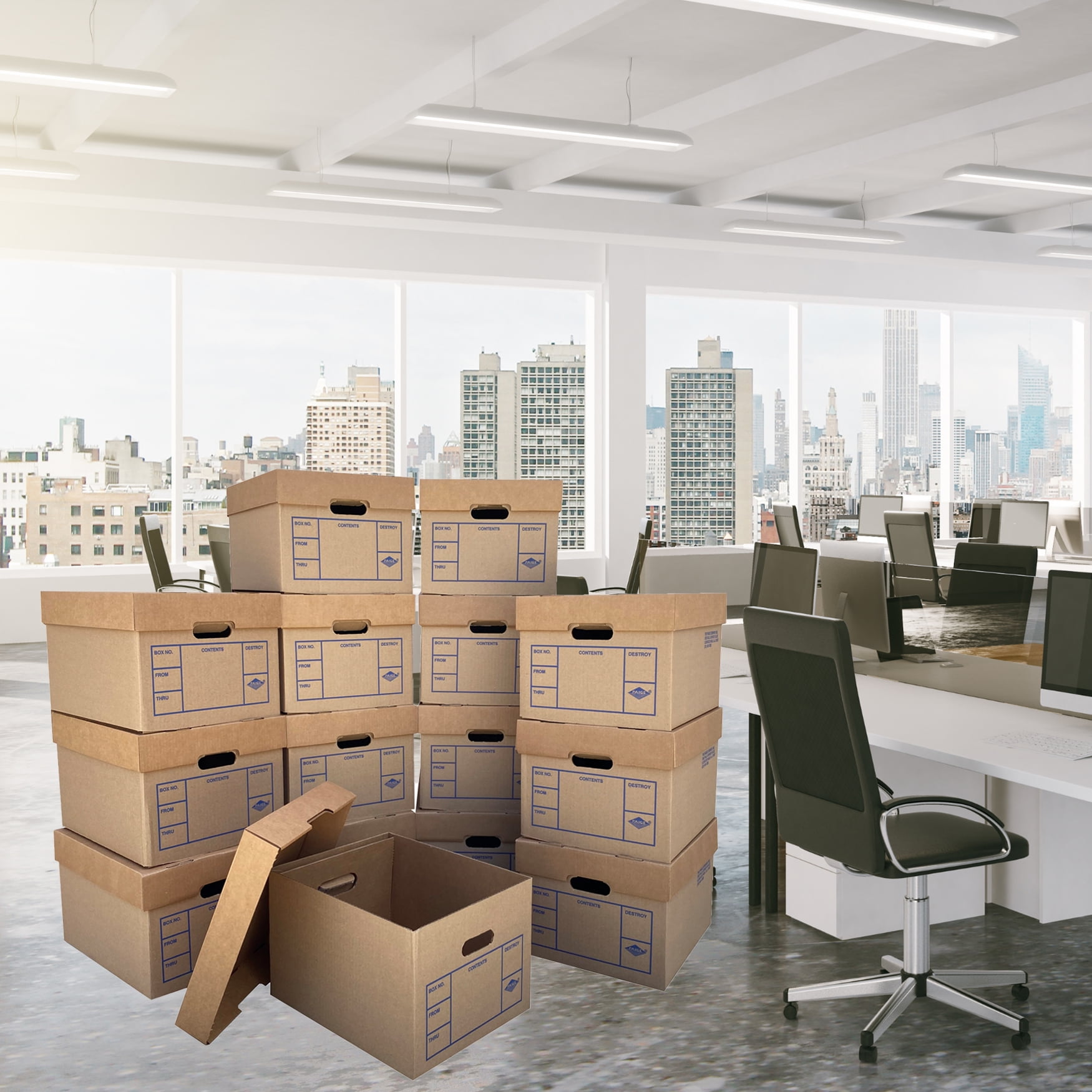 StarBoxes File Boxes 200# Strength, Small, 15" x 12" x 10", 15 Pack