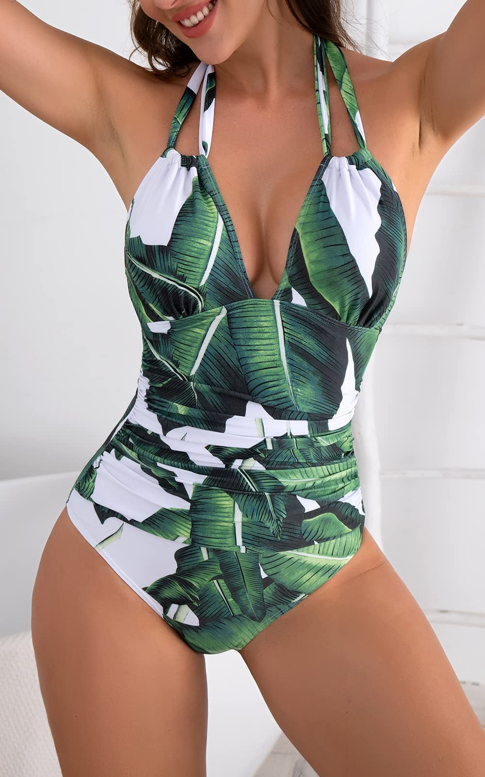 Buy B2prity Women's Slimming One Piece Swimsuits Tummy Control Bathing Suit  Halter Swimwear for Big Busted Curvy Woman Online at desertcartSeychelles