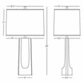 thumbnail image 2 of Elegant Srkashlteni Slender Profile Table Lamp - Polished Nickel & Matte Nickel Accent with White Oval Organza Shade | Full Range Dimmer | 120V, 100W Max | UL Listed for Dry Locations, 2 of 2