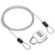 thumbnail image 1 of Uxcell 1-Set Candado de Seguridad, Cable de Equipaje de Acero Recubierto de 3.28FT con Candado de Combinación de 3 Dígitos, Cable Resistente a Cortes [Plata], 1 of 6