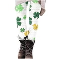 thumbnail image 5 of lcziwo St Patrick's Day Leggings for Women Fashion Shamrock Print High Waist Yoga Pants Slim Fit Stretchy Workout Tights Holiday Bottom Trousers Multicolor XXL, 5 of 7